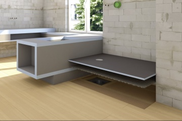 Fundo Ligno et Fundo RioLigno, deux receveurs wedi pour intégration en plancher bois