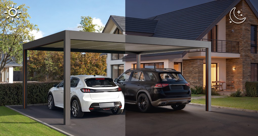 Carport Odyssée® : un abri sur-mesure, esthétique & robuste pour tous les extérieurs