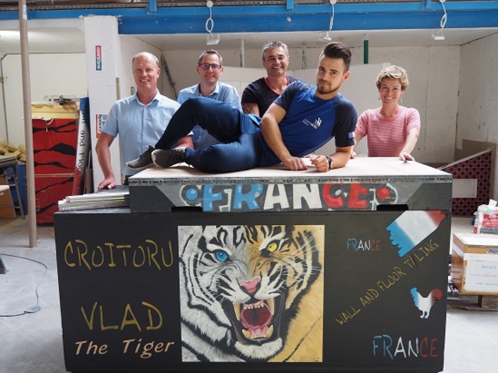 Worldskills 2019 : Xella soutient Vlad Croitoru, le champion de France de carrelage pour une épreuve sur béton cellulaire !